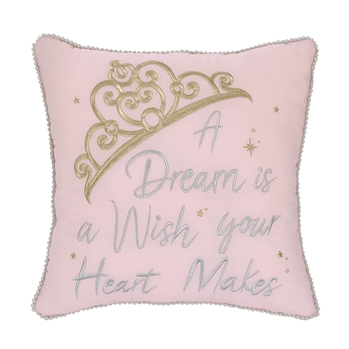 Disney Princess Enchanting Dreams Decorative Throw Pillow, Pink