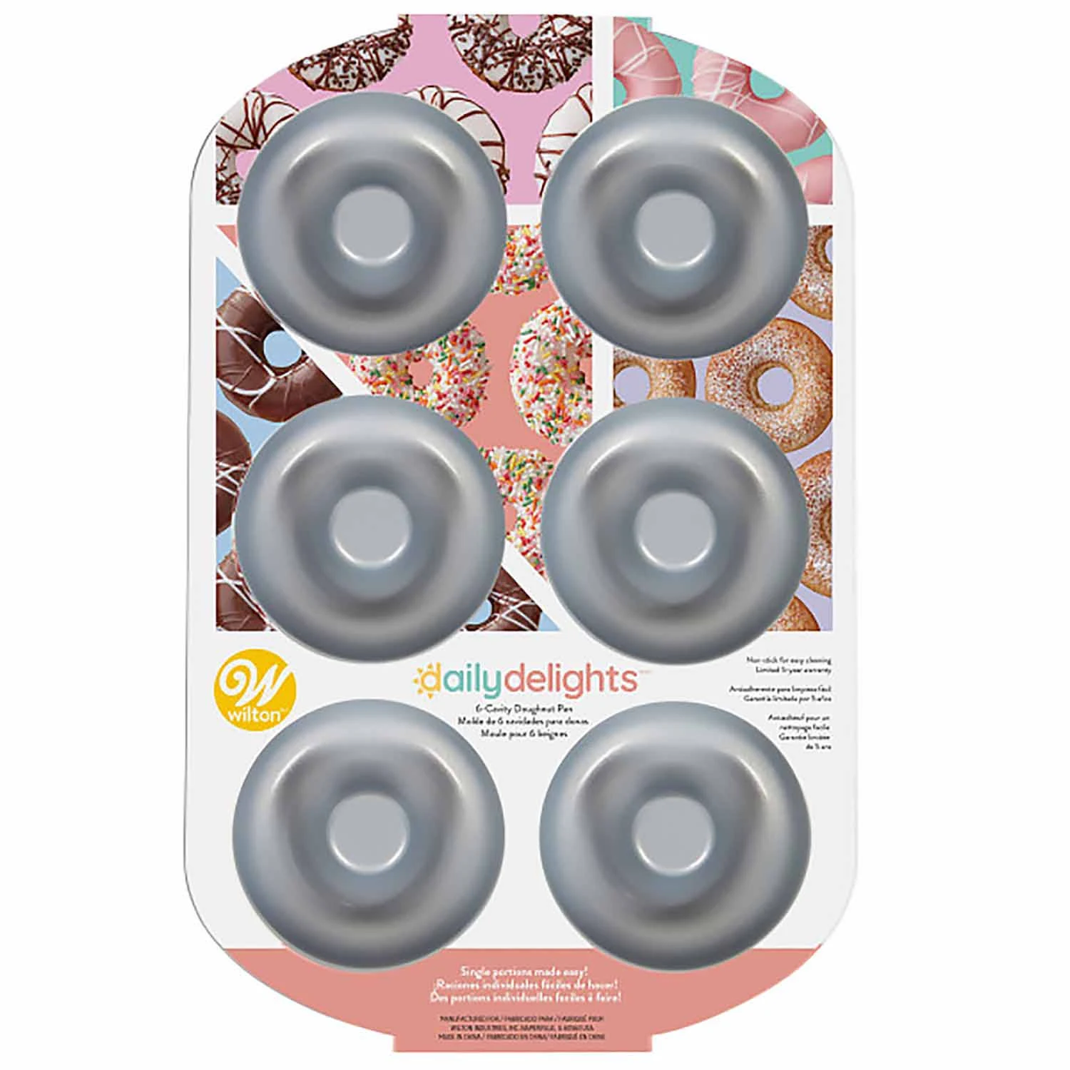 Wilton Daily Delights 6-Cavity Doughnut Pan Non-Stick