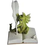 Miniature FAIRY GARDEN Figurine Mini Dragon Writing on Open Book ~ Buy 3 Save $6