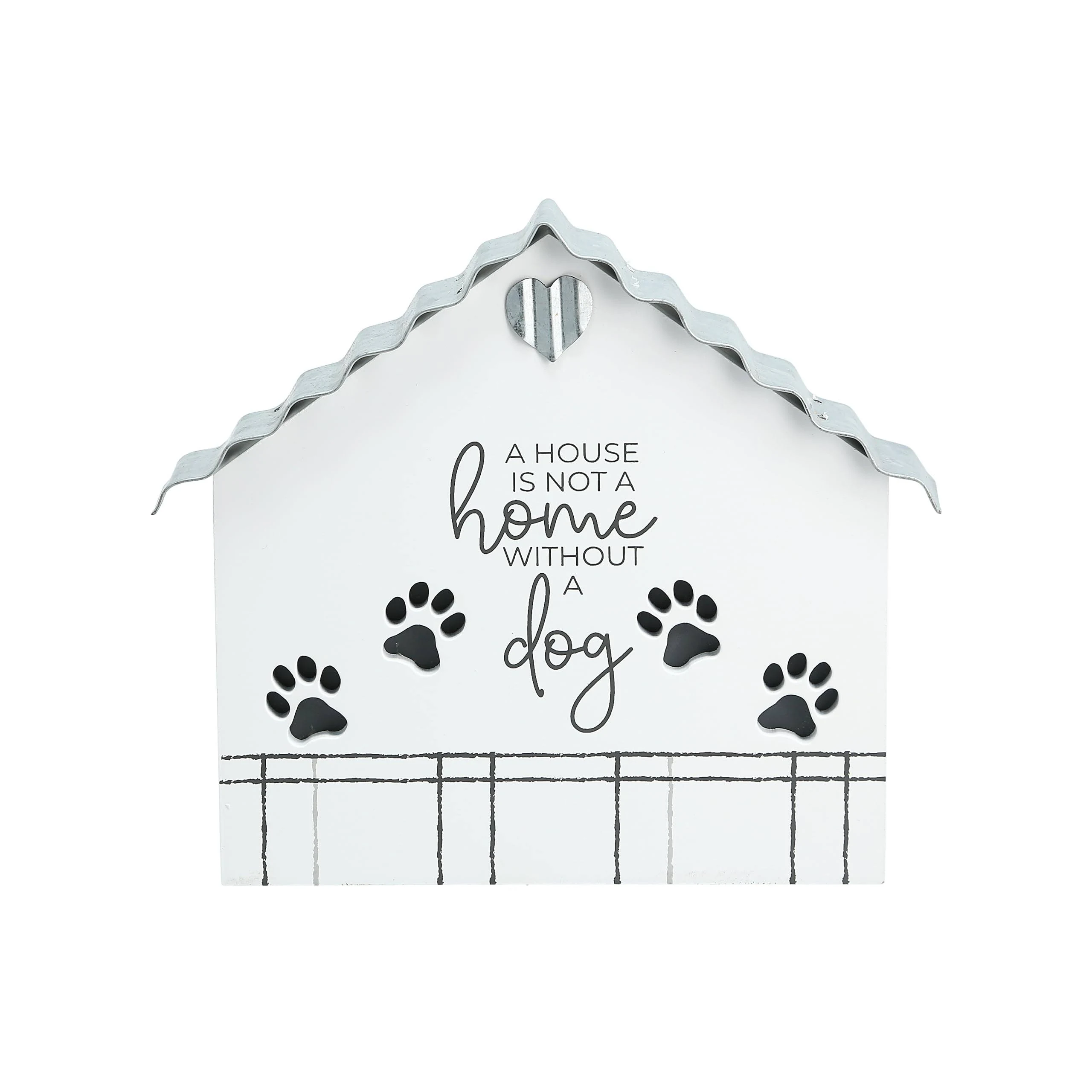 Pavilion - A House Is Not A Home Without A Dog - 7" x 1" x 6" MDF Plaque Puppy K-9 Dog Lover Gift Rescue Pet Mom Dad Present