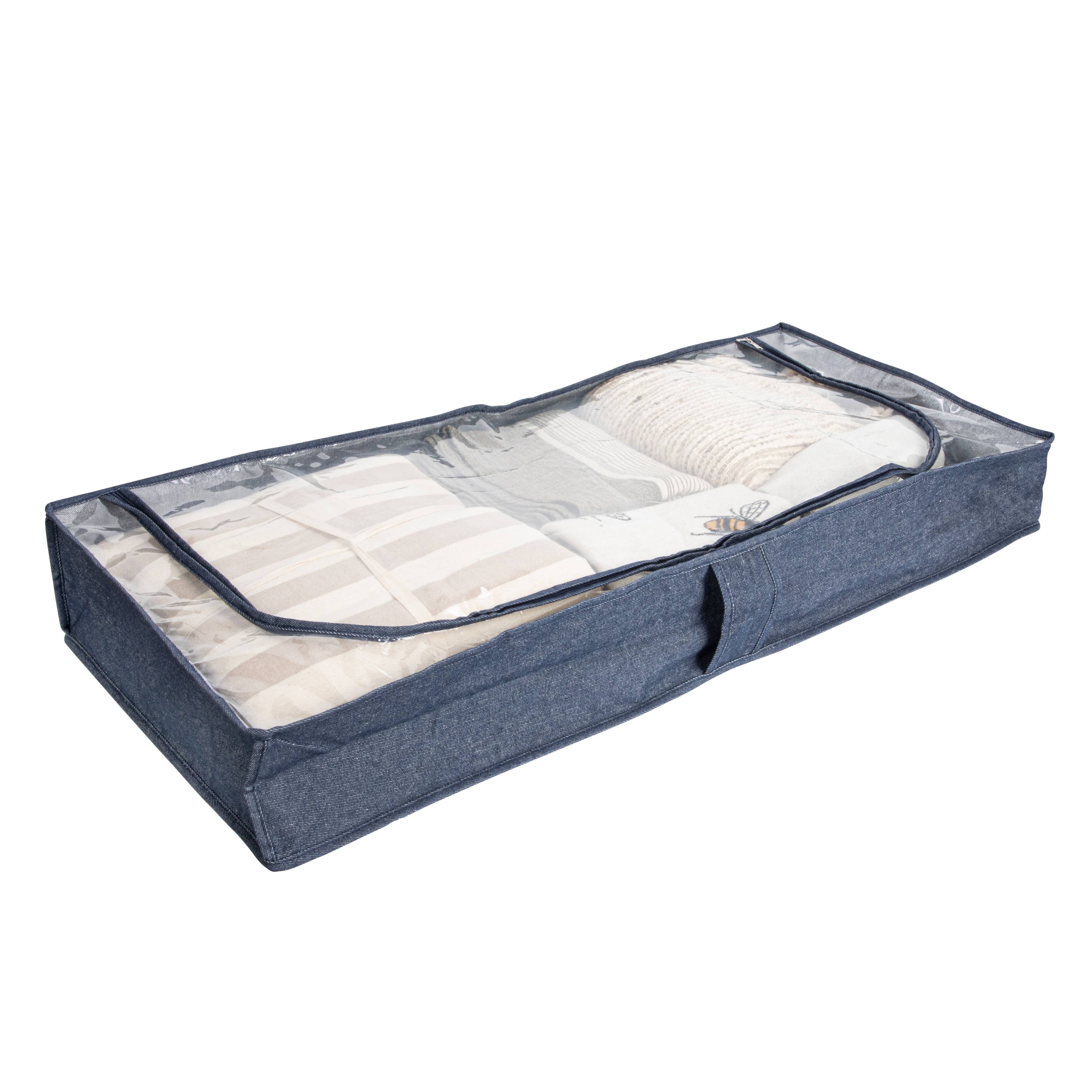 Household Essentials Under Bed Storage Chest, Denim