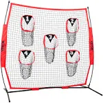 VEVOR 7 x 7 ft Football Trainer Throwing Net, Training Throwing Target Practice