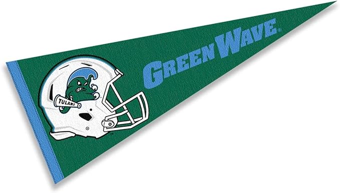 Tulane Green Wave 12&#034; X 30&#034; Football Helmet Pennant