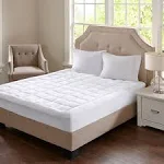 Madison Park - Cloud Soft Overfilled Plush Waterproof Mattress Pad - Cal King - White