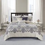 6pc King/Californi<wbr/>a King Cascade Reversible Quilted Coverlet Set Blue - Madison