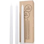 CANDWAX White Taper Candles 12 inch Dripless - Set of 12 Tapered Candles Idea...