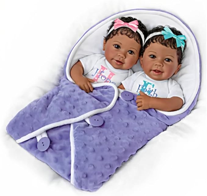 The Ashton-Drake Galleries Hope and Faith Lifelike Twin Baby Doll Set by Linda Murray