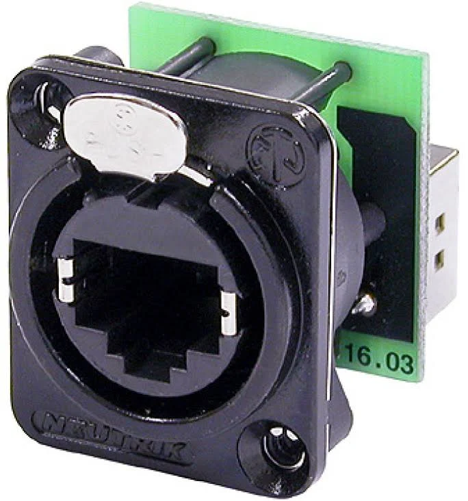 NE8FDP-B NEUTRIK RJ45 JACK, FEEDTHRU BK