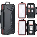 PROfezzion 48 Slots Universal Weatherproof Memory Card Carrying Case Anti-Shock