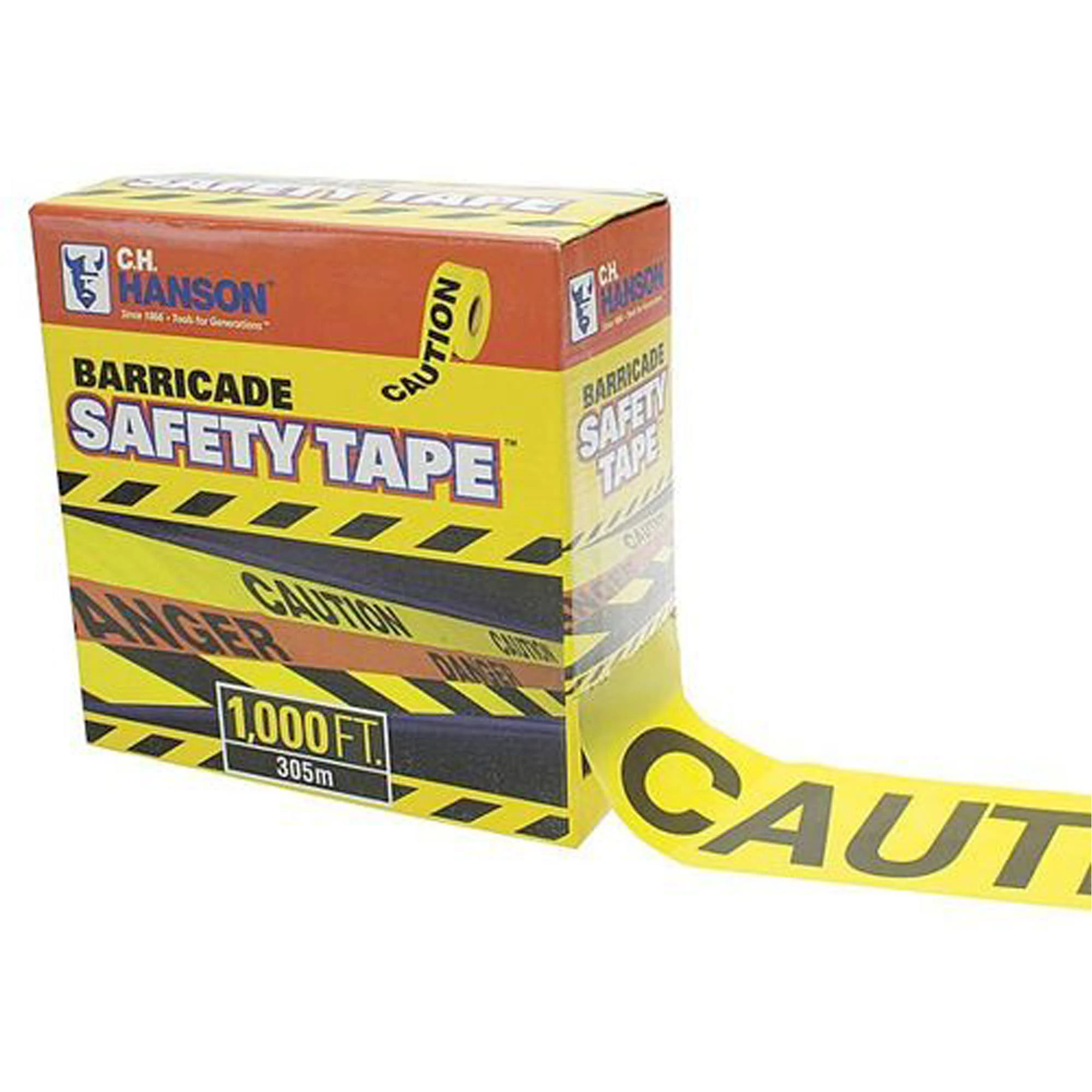 Yellow Caution Tape Bulk 6 Pack, 3inch x 6000 ft, Construction Tape Waterproof Safety Tape Warning Tape Roll, Barricade Harzard Tape for Danger Hazardous Area Halloween Party Decor