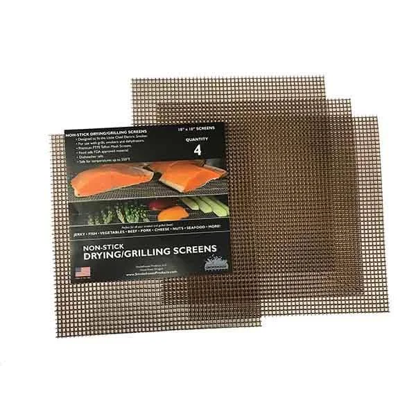 Smokehouse Products Big Chief Drying Screens, Non-Stick, Drying & Grilling Screens for More Versatility Smoking and Grilling Meat, 5-Pack