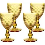 Bicos Amber Goblets, Set of 4