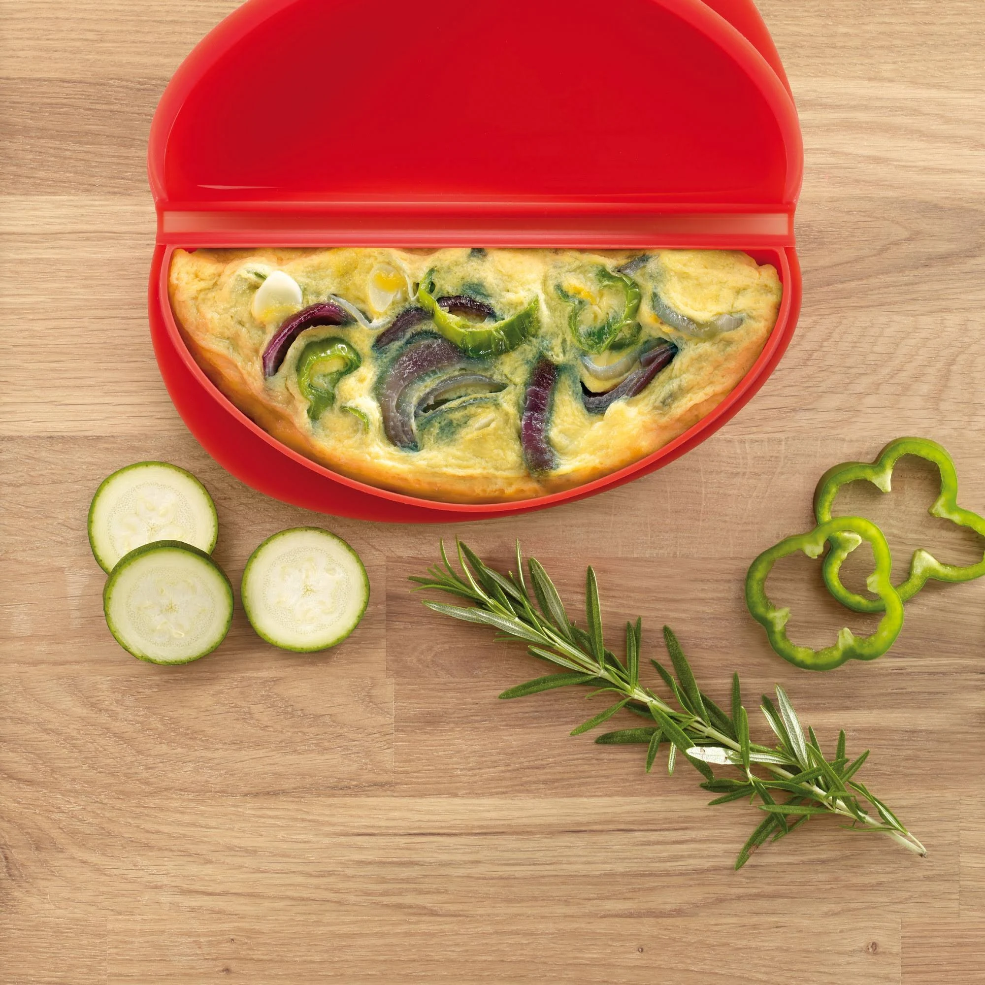 Lekue Microwave Omelet Cooker Red Silicone