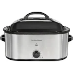 Hamilton Beach 28 lb 22-Quart Roaster Oven with Self-Basting Lid (Stainless Steel)