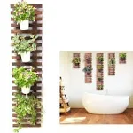 ShopLaLa Wall Planter - Hanging Wooden Wall Planter for Indoor Outdoor Plants, Vertical Garden, Plant Wall, Wall Mount Planter, Air Plant Succulent