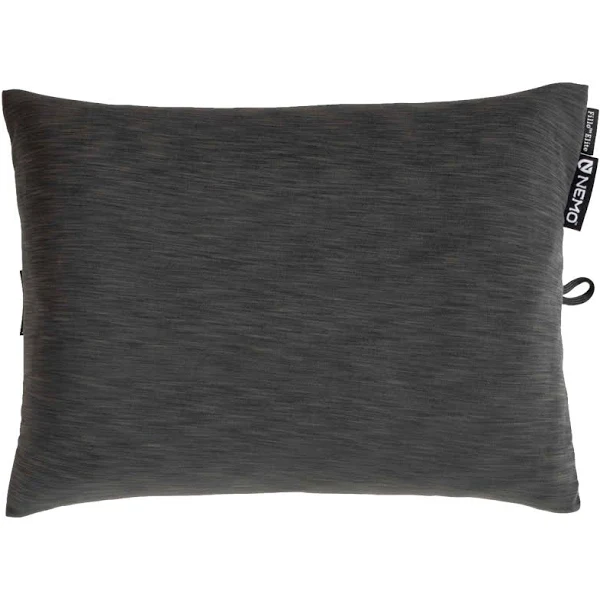 NEMO Fillo Elite Luxury Pillow | Inflatable Pillow for Travel, Backpacking, and Camping, Midnight Grey