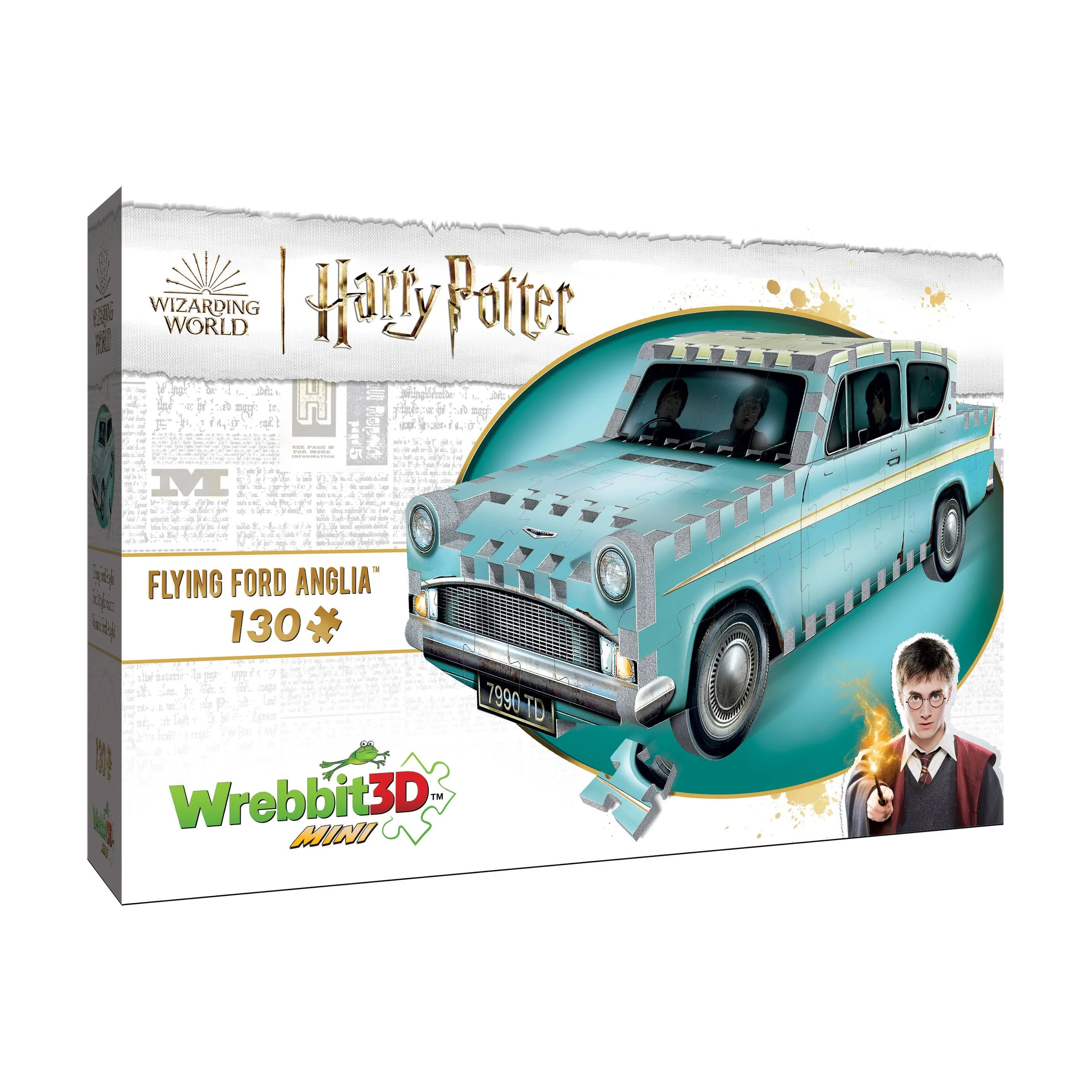 Wrebbit3D - Harry Potter – Flying Ford Anglia Mini 3D Puzzle for Teens and Adults | 130 Real Jigsaw Puzzle Pieces | Not Just an Ordinary Model Kit for Adults | Great Gift for Harry Potter Fans