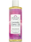 Heritage Store Lavender Castor Oil Organic 8 fl oz