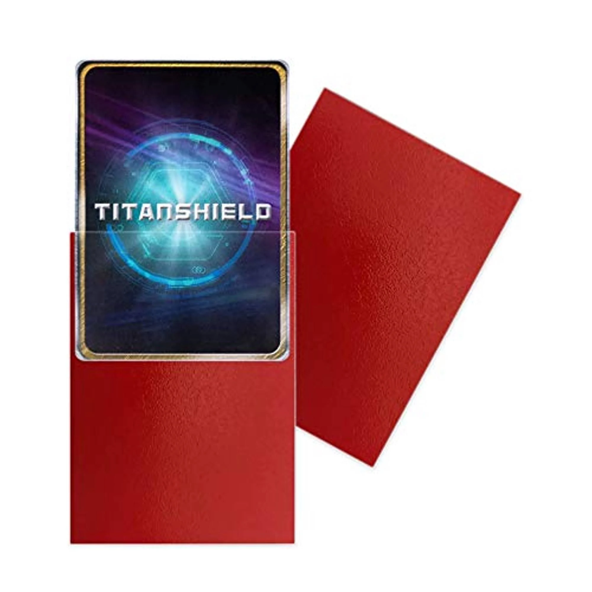 TitanShield (150 Sleeves/Red Standard Size Board Game Trading Card Sleeves Deck Protector Compatible with Pokemon, MTG Magic The Gathering