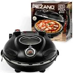 PIEZANO Pizza Oven by Granitestone – All in 1 Pizza Oven Indoor/Outdoor Portable Electric Countertop Pizza Maker Heats up to 800˚F with Pizza Stone to Simulate Brick Oven Taste at Home AS SEEN ON TV