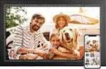 Digital Picture Frame 15.6 Inch WiFi Smart Digital Photo Frame 32GB Memory, Electronic Picture Frame IPS HD Touch Screen, Wall Mountable, Auto-Rotate Share Photos and Videos Instantly