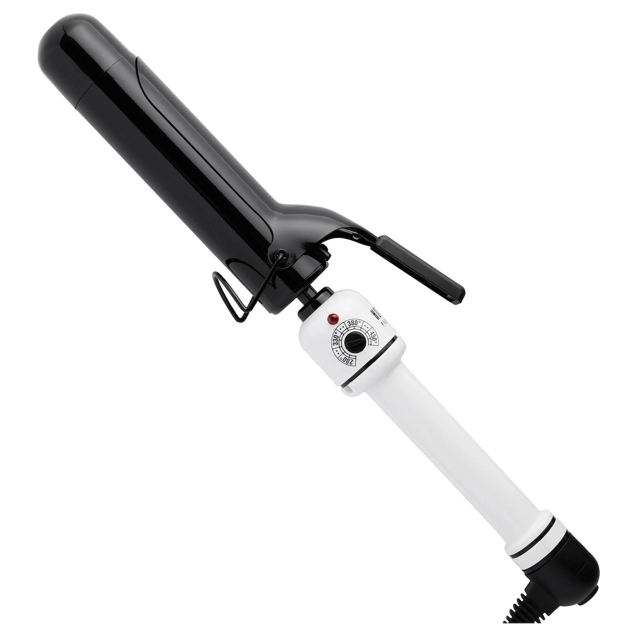 HOT TOOLS Pro Artist Nano Ceramic Curling Iron/Wand | For Smooth, Shiny Hair (1” in) Black/White