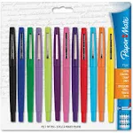 Flair Point Guard Marker Porous, Nylon Tip Pen Medium, 12-Carded, Back to School