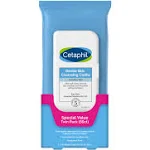 Cetaphil Face and Body Wipes, Gentle Skin Cleansing Cloths, 50 Count, Twin Pack, for Dry, Sensitive Skin, Flip Top Closure, Great for the Gym, Travel, in the Car, Hypoallergenic, Fragrance Free