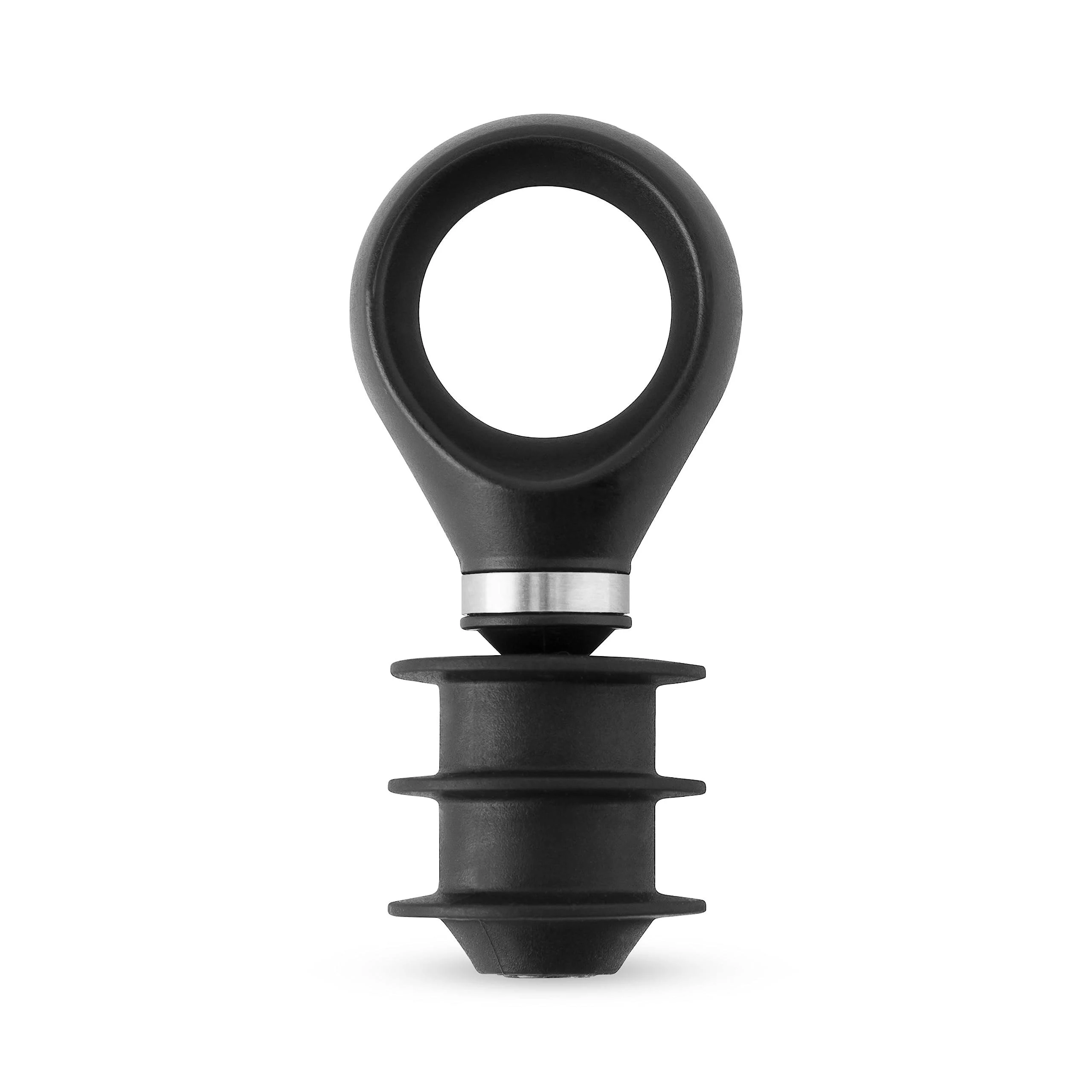 True Locking Bottle Stoppers with Key - Stainless Steel and Silicone Wine Topper Seal Set of 3 with Key - Dishwasher Safe