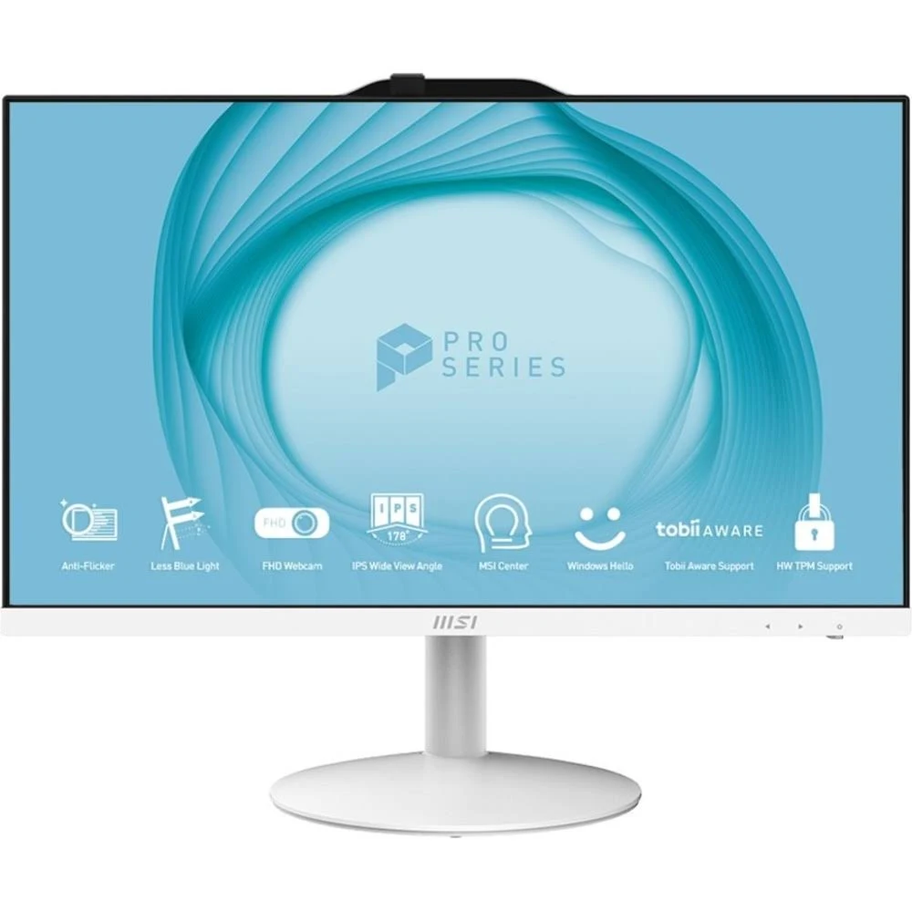 MSI PRO AP242 12M-057US 23.8" Full HD All-In-One Desktop Computer, Intel Core i7-12700 2.1GHz, 16GB RAM, 500GB SSD, Windows 11 Home, White