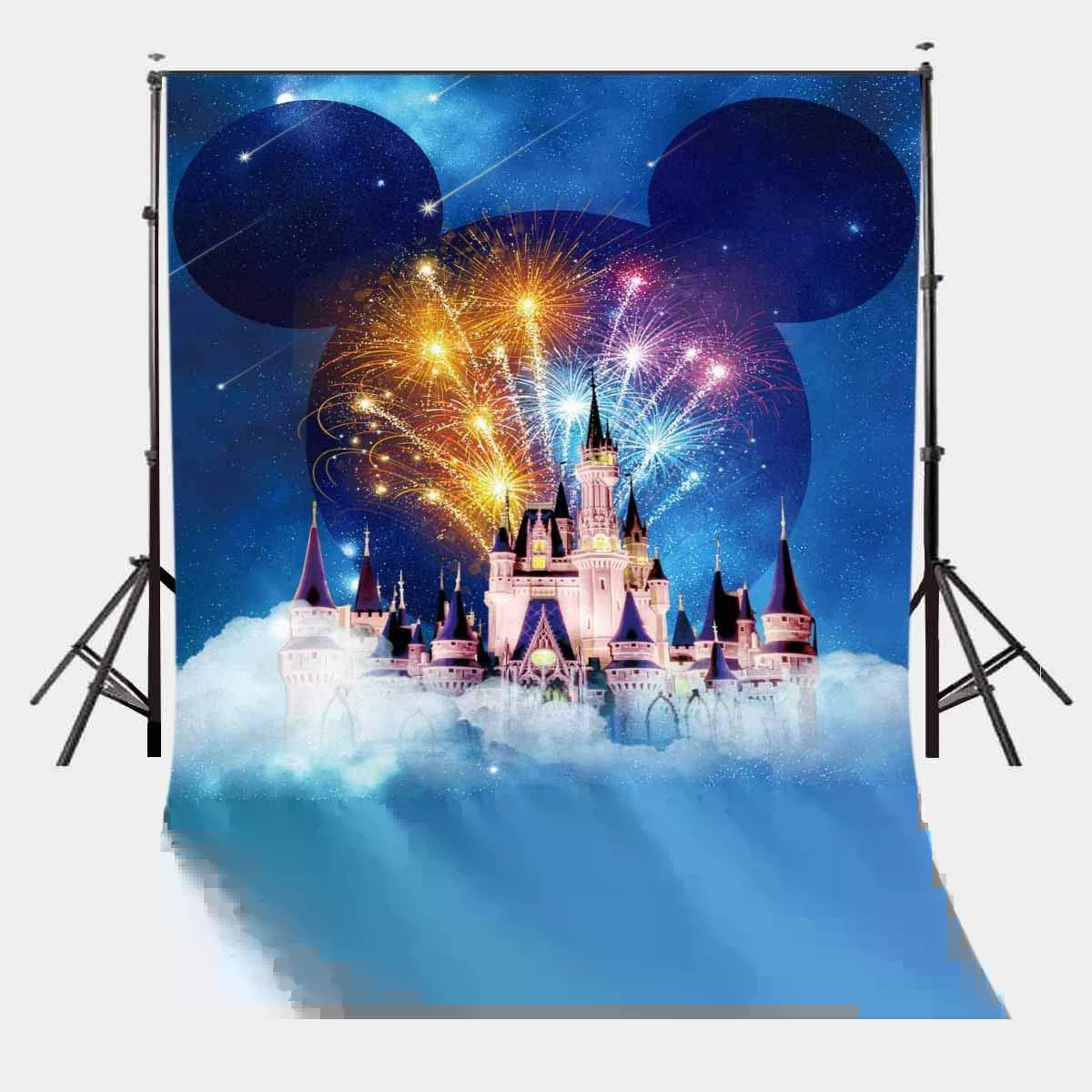 LELEZ Dream Castle Backdrop Night Firework Photography Background Fairy Tale Blue ...