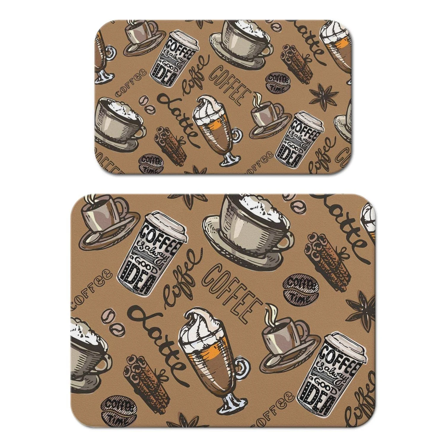 2 Pack Dish Drying Mat Drying Mat for Kitchen Counter, Coffee Mat Coffee Maker Mat Dish Drying Mats for Kitchen Counter 19.5x12Inch Dish Drying Pad Ultra Absorbent and Non-Slip Coffee Machine Mat