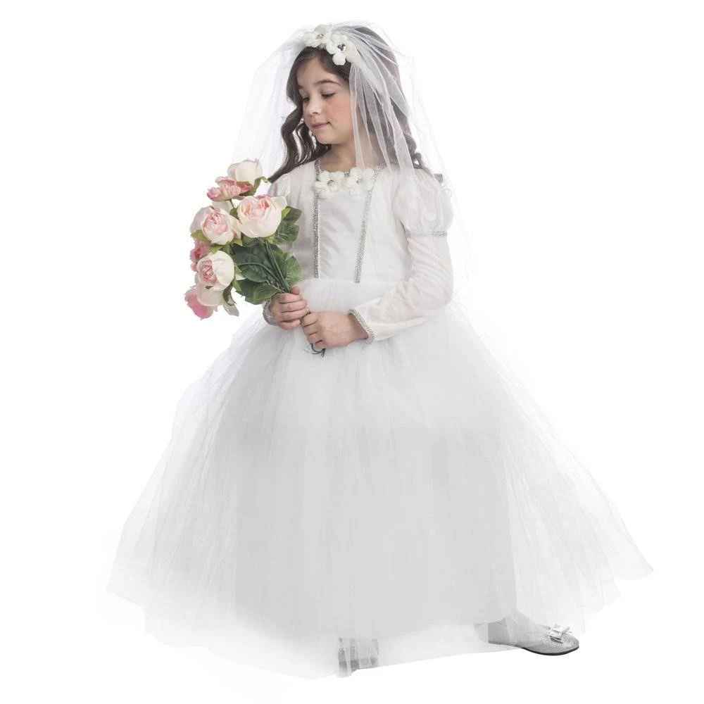 Bridal Princess Costume - Kids - Dress Up America Large (12-14)