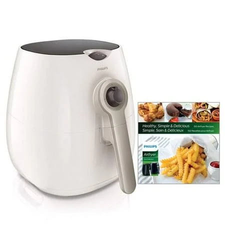 Philips Starfish Technology Airfryer with Cookbook, White - 1.8lb/2.75qt- HD9220/58