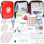 Travel-First Aid-Kit Car-Home 300pcs Survival-Kit Outdoor-Adventure - Small Portable Red Emergency Essential Sets Office Hiking Camping Business