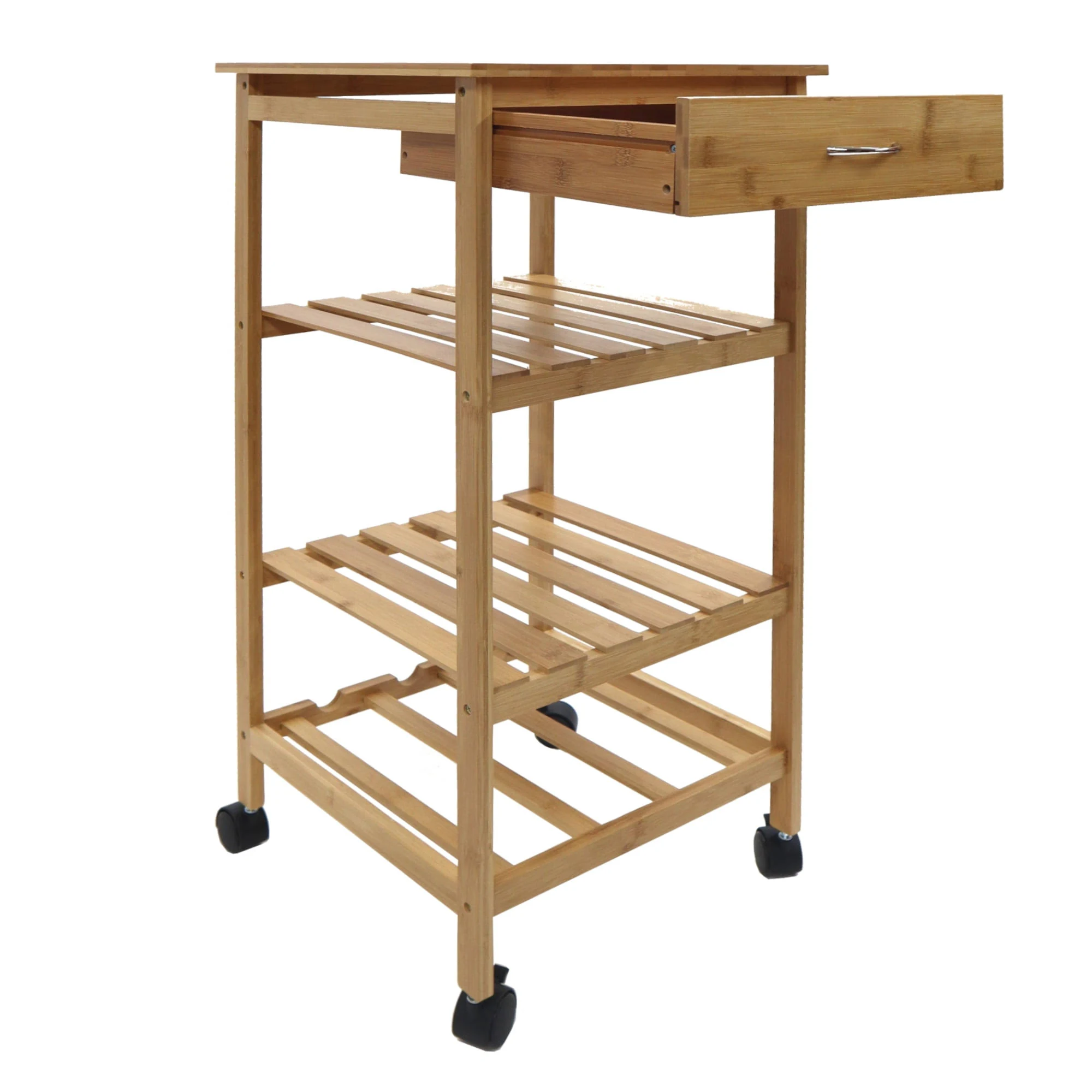 Redmon 5460 15.25 x 15.25 x 31.50 in. Bamboo Kitchen Trolley