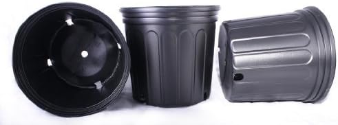 Seed Kingdom 12 New Plastic Nursery 3 Gallon Trade Pot ~ Actual Volume: 2.296 Gallons