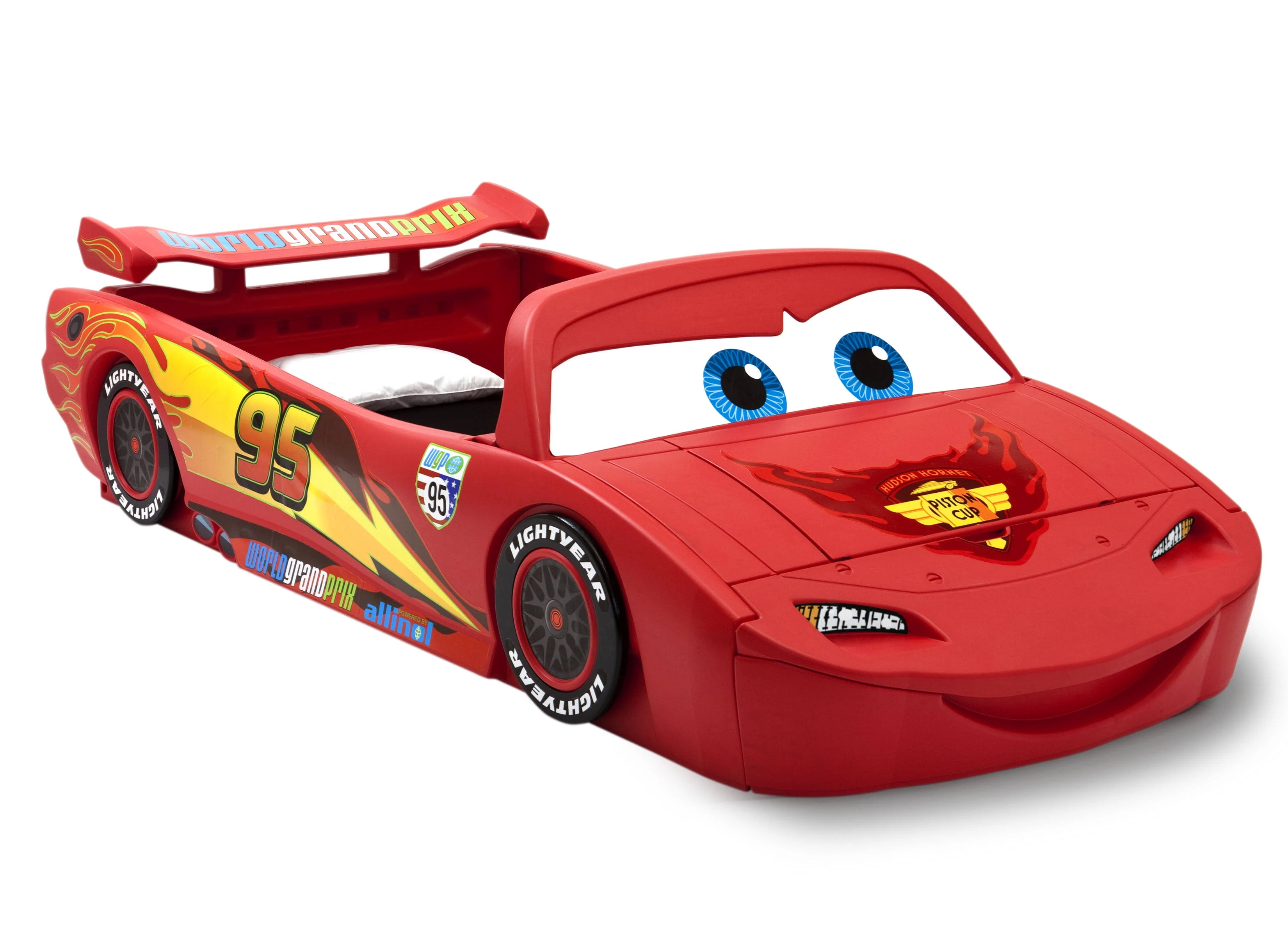 Disney Pixar Cars Lightning McQueen Toddler-to-Twin Bed with Toy Box