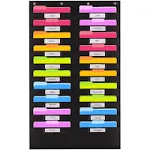 Black Pocket Chart for Classroom - 20 Pocket Storage Black Pocket Charts , 4 Over Door Hangers Included, Hanging Wall File Organizer for File Folders, School Mailbox, Home/Office Papers