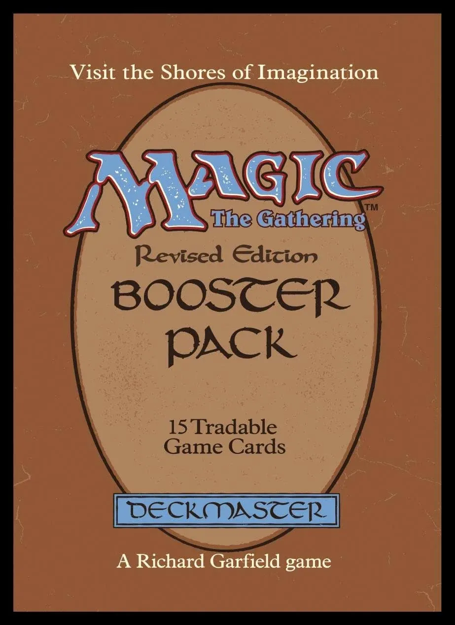 &#034; REVISED EDITION &#034; MTGS-249 Magic The Gathering Player&#039;s Card Sleeve RETRO CORE