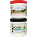 PC Products PC-Masonry Epoxy Adhesive Paste, Two-Part Repair, 32oz in Two Jars, Gray 73209