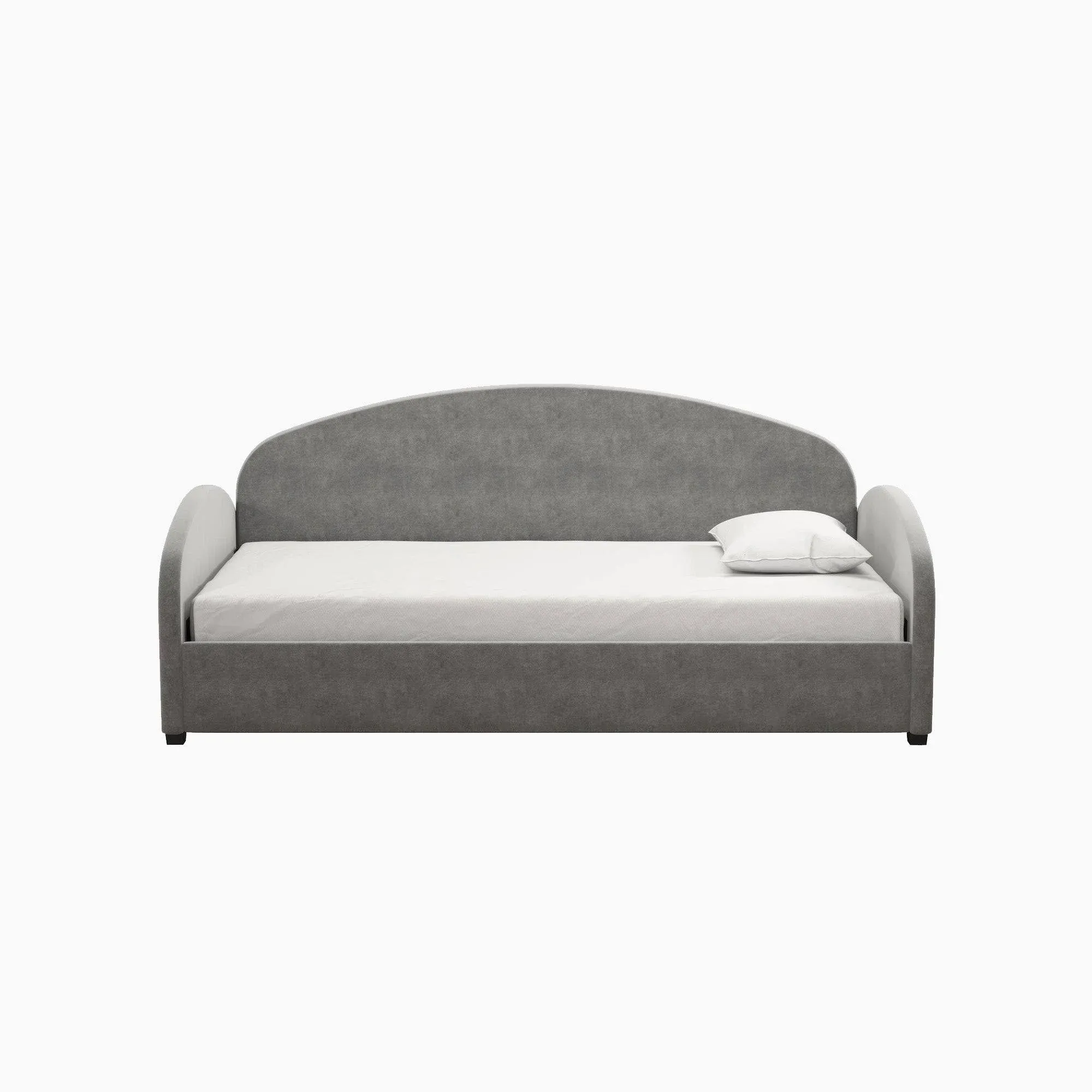 Mr. Kate Moon Upholstered Daybed Frame, Twin, Light Gray Velvet