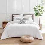 Levtex Home Mills Waffle Duvet Set White / Full/Queen