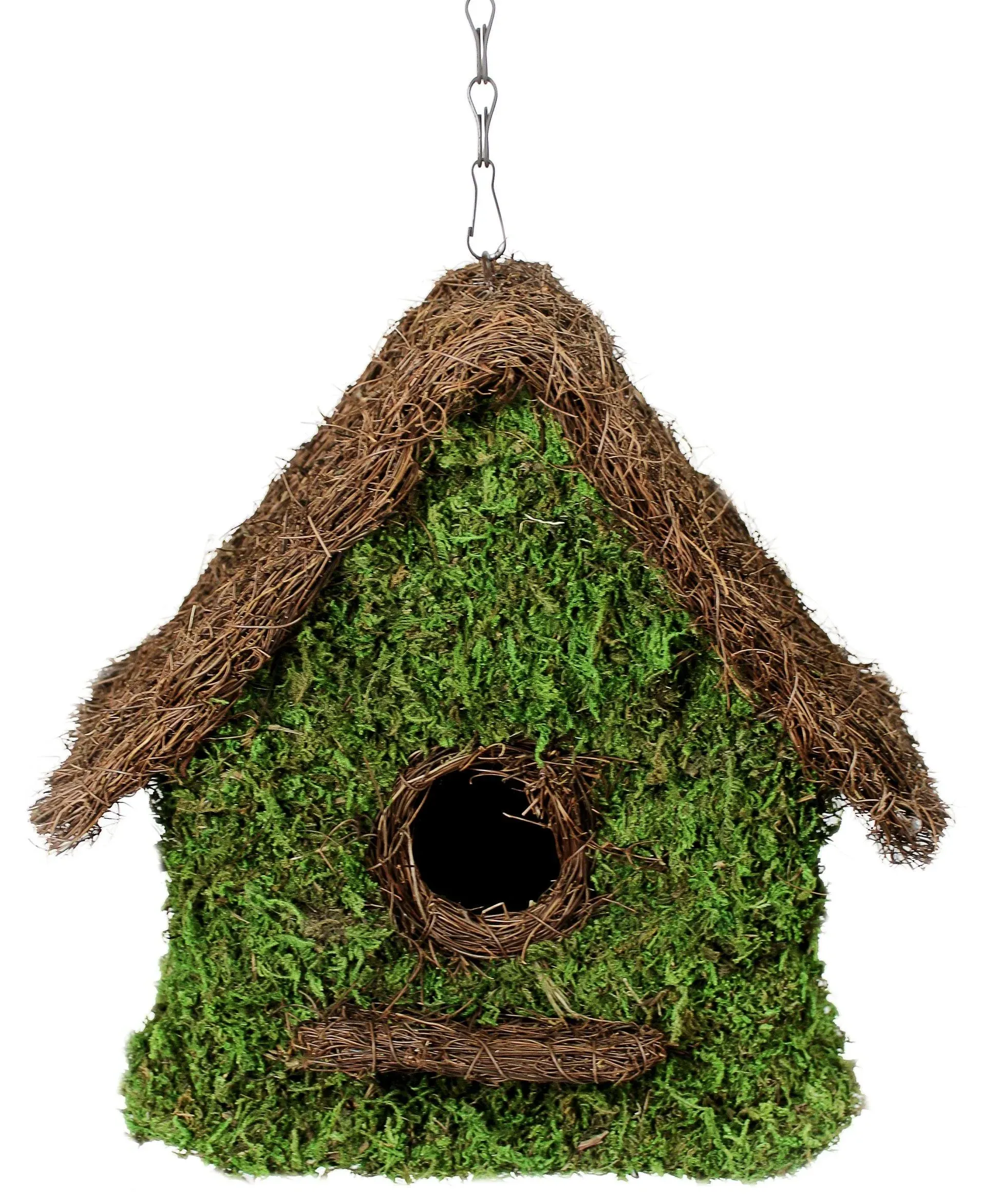 Galapagos - Mossy Hide Maison with Chain - Green - 11x12 in