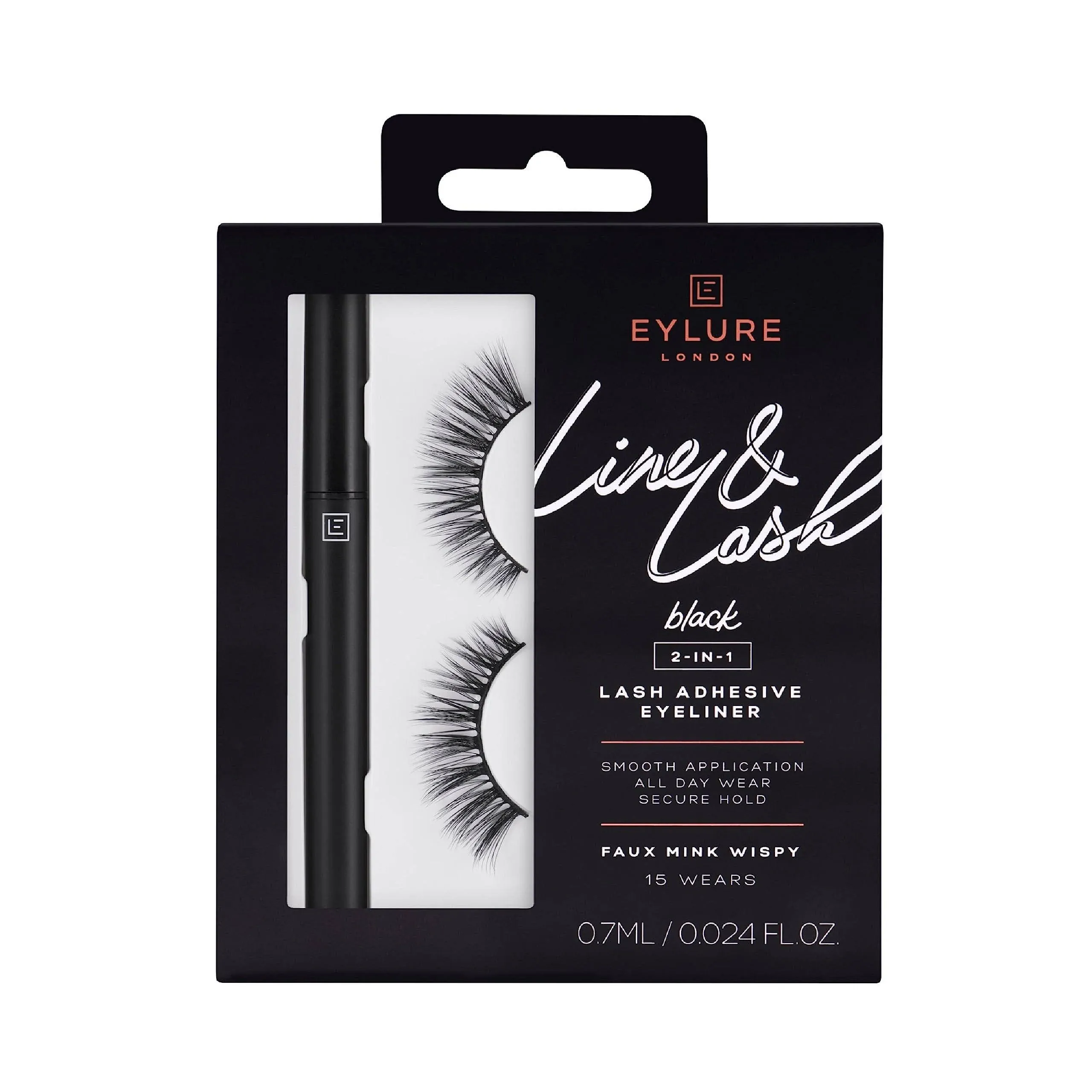 EYLURE Line &amp; Lash 2 in 1 Lash Adhesive Eyeliner - Black - 0.024 oz Authentic