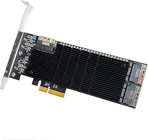 IO CREST 24 Port SATA III to PCIe 3.0 x4 Non-RAID Expansion Card JMB575 JMB582 Low Profile Bracket,SI-PEX40169