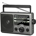 AM FM Portable Radio Battery Operated Radio by 4X D Cell Batteries Or AC Power,,