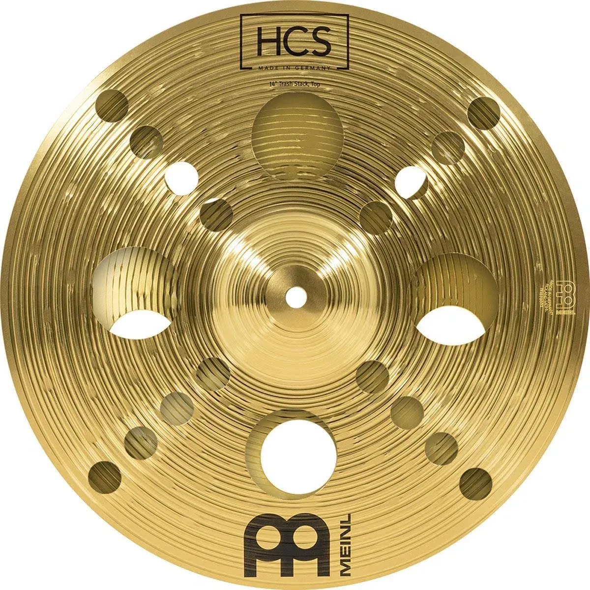 Meinl 14" Trash Stack Cymbal Pair with Holes - HCS Traditional Finish Brass for Drum Set, Made In Germany, 2-YEAR WARRANTY (HCS14TRS)