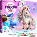 Dan&Darci Jumbo Shimmery 45-Piece Unicorn Floor Puzzle for Kids Ages 3-6 Years Old