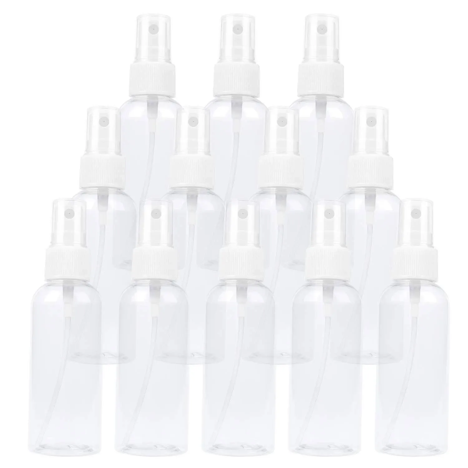 TRENDBOX 6 Pack Empty Transparent Plastic Fine Mist Spray Bottle 60 ml (2 oz)